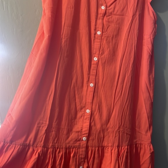 Coral Flutter sleeve dress - Picture 3 of 3
